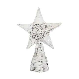 Silver Rattan Tree Topper