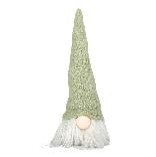 Green and White Fabric Gnome Head 36cm