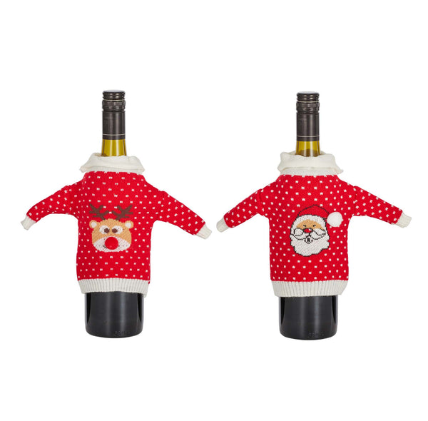 Santa Suit Wine Bottle Cover