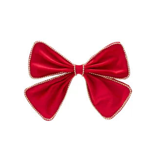 Christmas Bow Tie Velvet Red