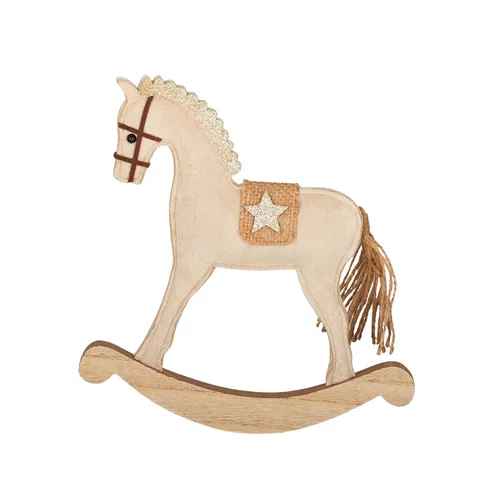 Fabric and Wood Rocking Horse