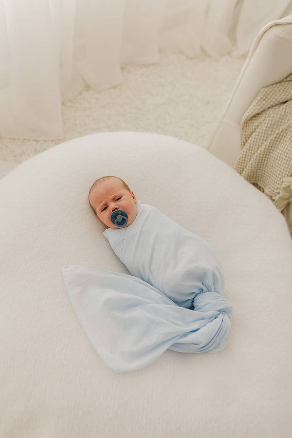 Pale Blue Muslin Swaddle