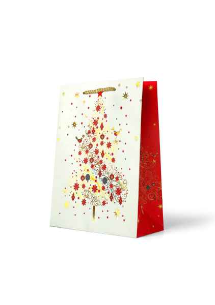 Christmas Gift Bag Medium - Christmas Tree With Stars