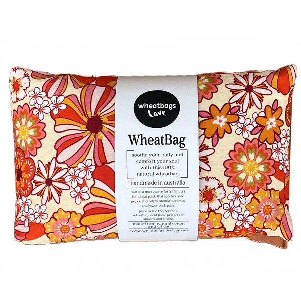 Wheatbag - Groovy Flowers Orange - Lavender