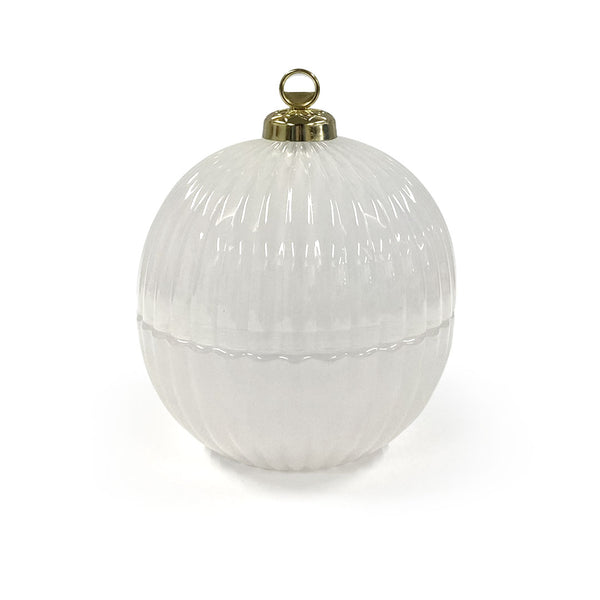 Christmas Candle - Bauble White