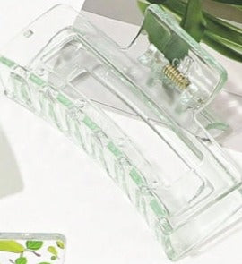 Claw Hair Clip - Clear Green