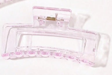 Claw Hair Clip - Clear Pink