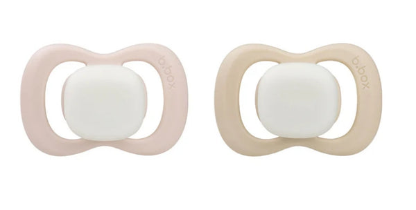 Glow In The Dark Pacifier Twin Pack Blush & Latte