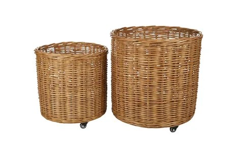 Ana Willow Basket With Wheels
