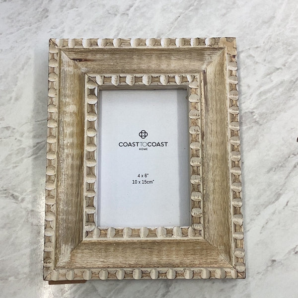 White Wash Wood Photo Frame