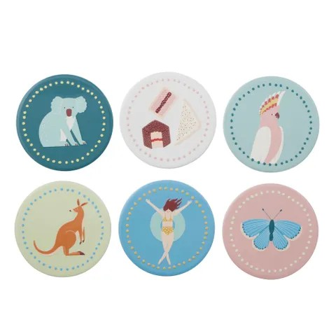 Sullivan Ceramic Coasters - Assorted