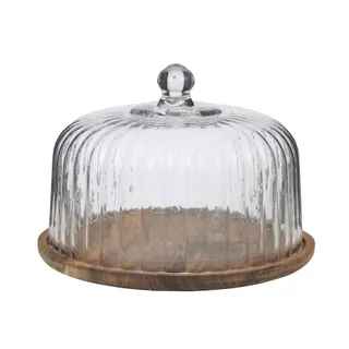 Bosco Glass & Wood Cake Dome