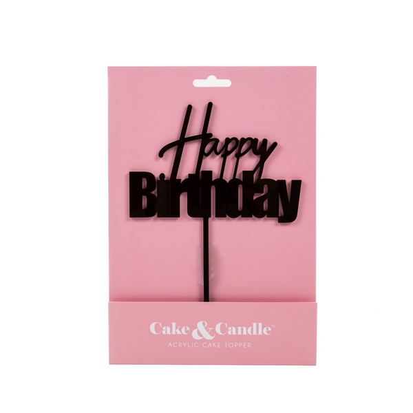 Fun Acrylic Happy Birthday Cake Topper