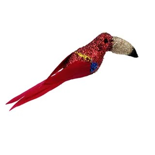 Toucan Feather clip with Sequins