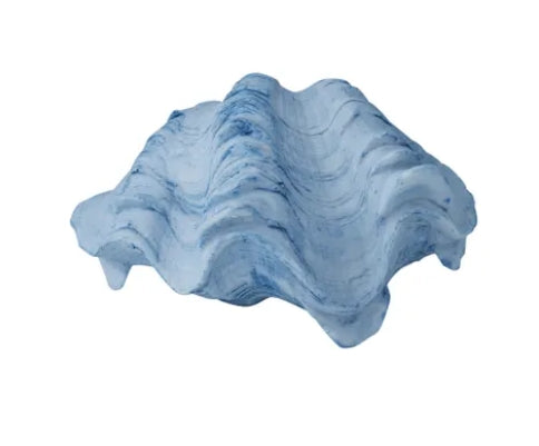 Blue Clam Resin Shell