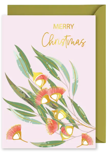 Christmas Card - Merry Christmas Eucalyptus