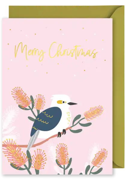 Christmas Card - 'Merry Christmas' Kookaburra