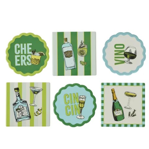 Gimlet Ceramic Coasters - Assorted