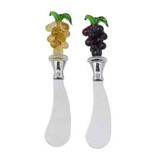 Vino Set of 2 Glass & Metal Spreaders