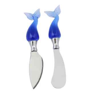 Tail Set of 2 Glass & Metal Spreaders