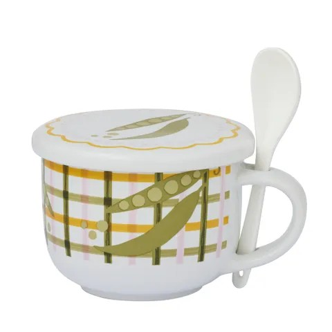 3pc Ceramic Soup Mug Set - Pea