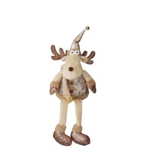 Brown and White Sitting Deer with Scarf