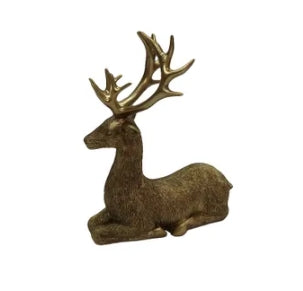 Gold Crouching Deer