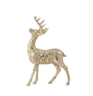 Gold Glitter Standing Deer