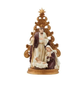 Gold Nativity Scene with Tree