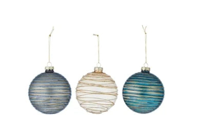 10cm Glass Bauble Swirl