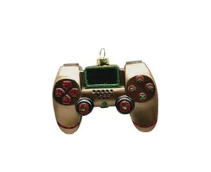 Gold Playstation Remote Ornament