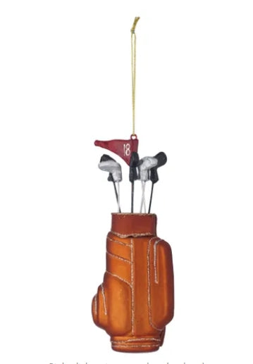 Golf Bag Glass Ornament