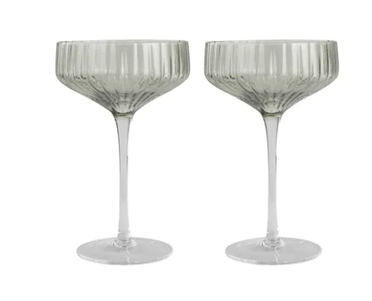 Ribbed Coupe Glasses