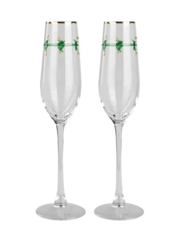 Holly Flute Glasses