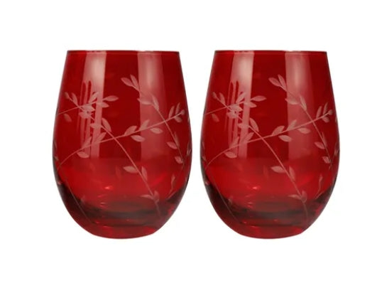Floral Stemless Glasses