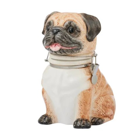 Pug Ceramic Storage Jar