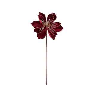 Burgundy Velvet Magnolia Stem