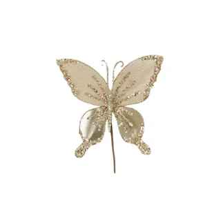 Butterfly Christmas Pick Decoration