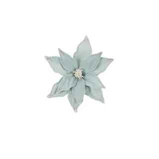 Blue/Silver Flower Clip