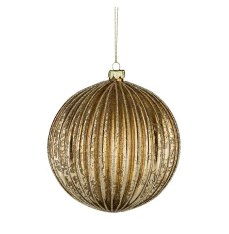Bronze Bauble Glass 15cm