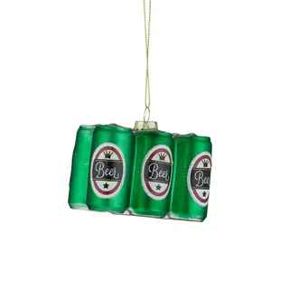 6Pack Beer Christmas Tree Ornament - Glass