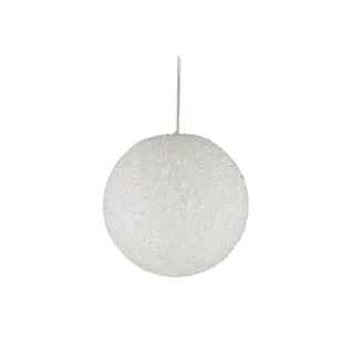 Foam Glitter Bauble - White