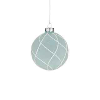 Icy Blue Glass Bauble