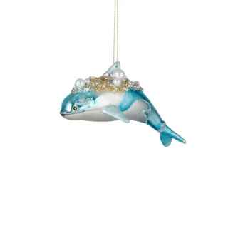 Dolphin Christmas Tree Ornament - Glass