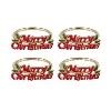 Set of 4 Merry Christmas Napkin Ring