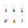 Set of 6 Xmas Wine Glass Charms