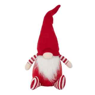 Red and White Festive Sitting Gnome