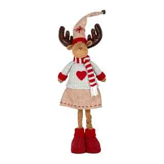 Christmas Standing Deer With Scarf