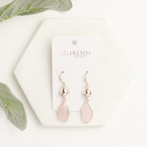 PINK STONE EARRING