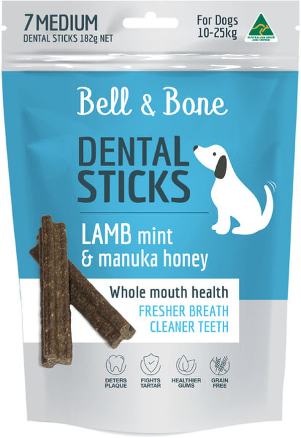 Bell & Bone Dental Sticks - Lamb, Mint & Manuka Honey